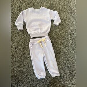 Lavender baby sweat set